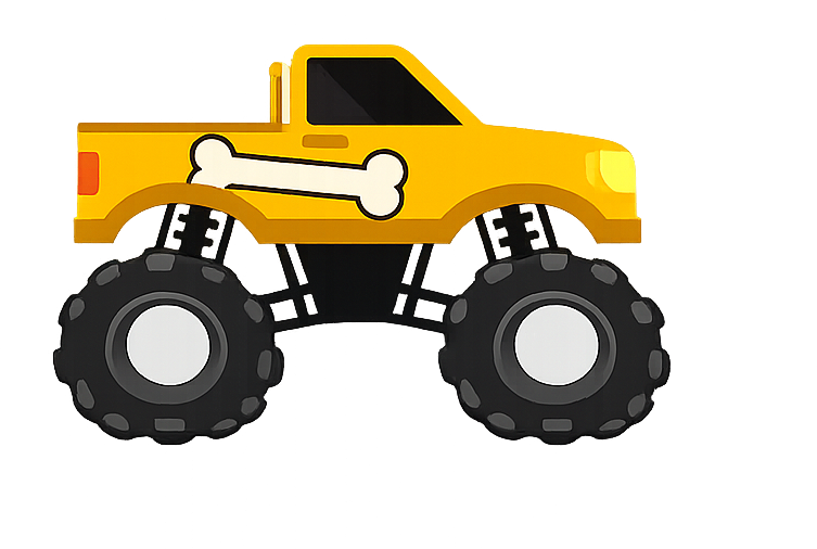 Yellow monster truck